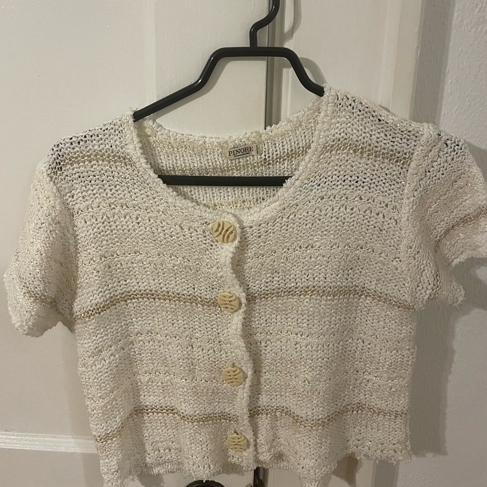 NWOT Crocheted White Top